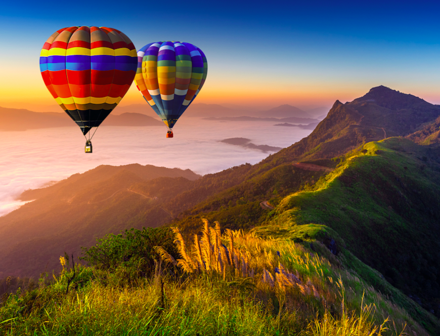 Путешествие в волшебном воздушном шаре: искусство и романтика